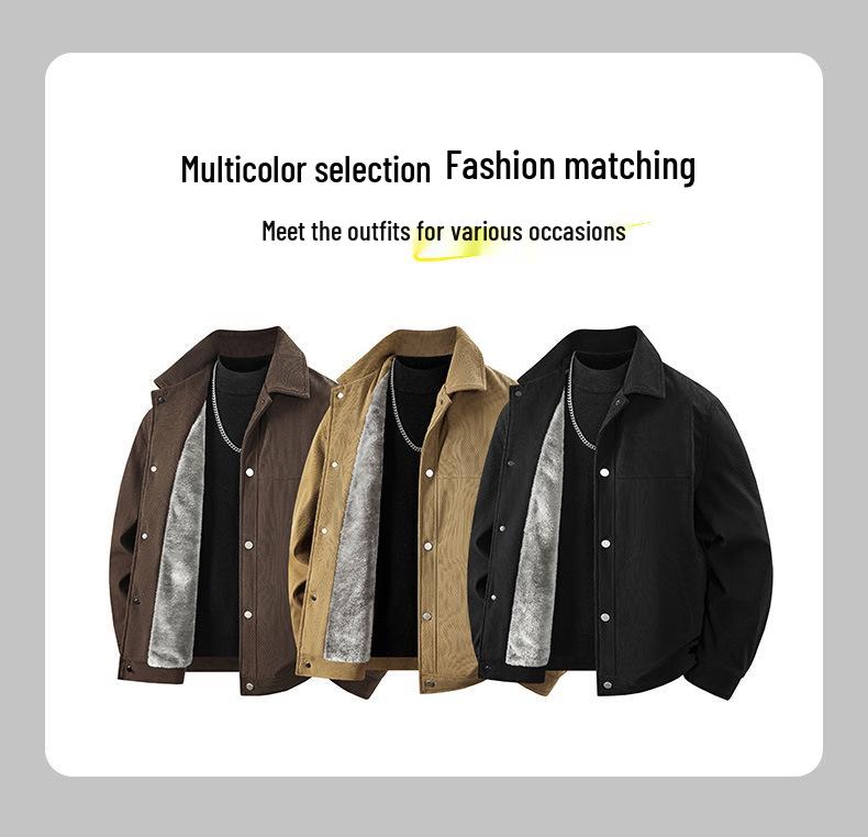 Men's American Style Fleece-Lined Winter Flight Jacket