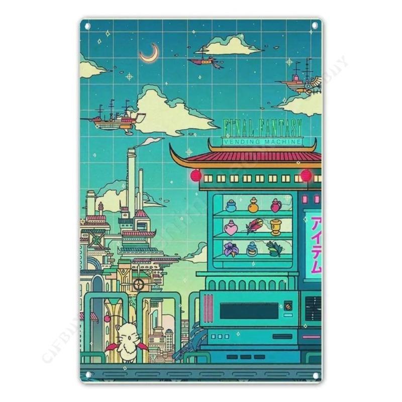 Cityscape Travel Metallschild, Urbanes Landschafts-Wanddekor 20x30cm