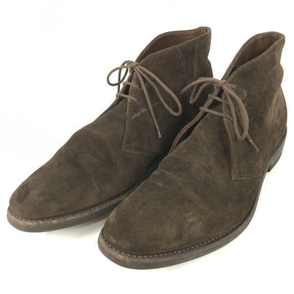70s-80s? England Made Vintage Loake Chukka Boots Size 7.5/26.0 Dark Brown Suede Men’s(USED)