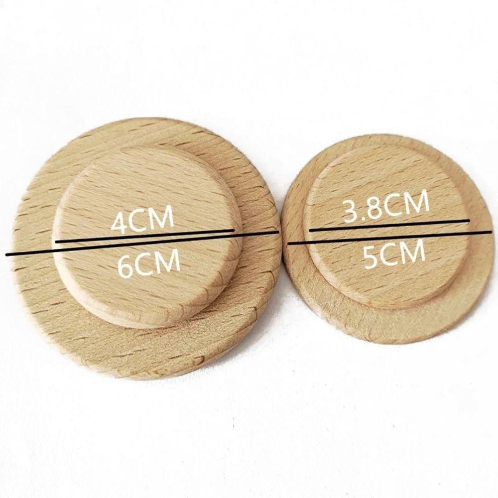 10pcs Natural Beech Natural Wood Round Disc Wood Craft Multi Size Blank Wood Pieces Unfinished DIY Wood Round Slice Handwork