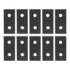 10PCS Flat Tie Plate Aluminum Alloy 2 Holes Rustproof Anti Corrosion Metal Fixing Bracket Connector for Table
