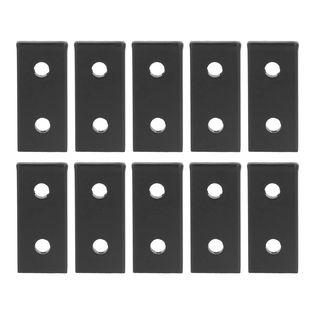 10PCS Flat Tie Plate Aluminum Alloy 2 Holes Rustproof Anti Corrosion Metal Fixing Bracket Connector for Table