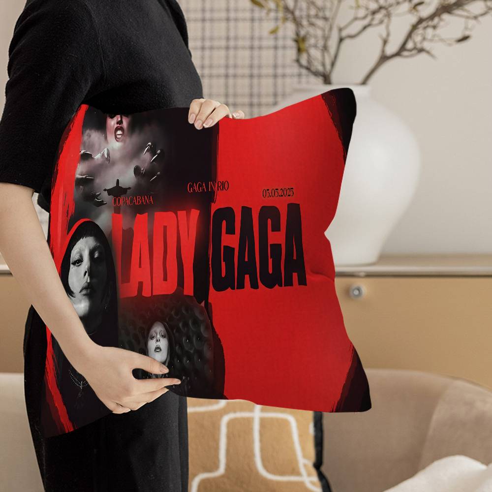Singer L-Lady G-Gaga Pillow Anime Pillow Sofa Bed Head Pillow Cover Cushion Cover 45x45 cm Fashion