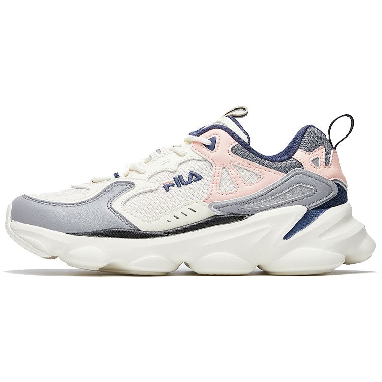 FILA Skipper Lightweight Fabric Low-Top Marathon Running Shoes Women sneaker Gray Pink White F12W021108FSA