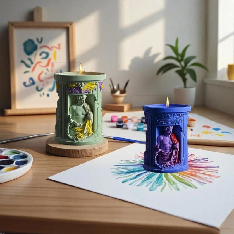 Art Statue Silicone Molds Flower Vase Silicone Molds for Epoxy Resin Flower Vase Pen Holder Organiser Home Decoration