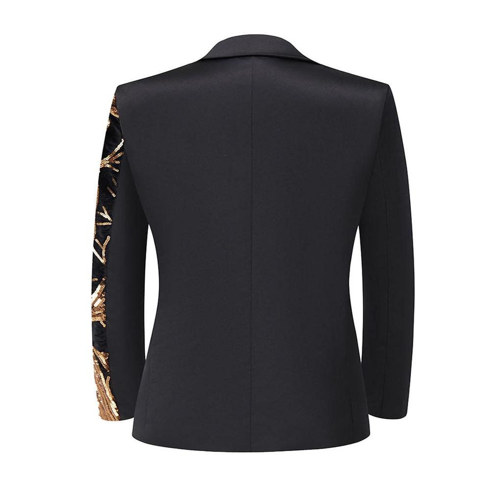 Jungen Glitzer Schimmernder Lässiger Blazer - Trendige Leichte Luxusjacke