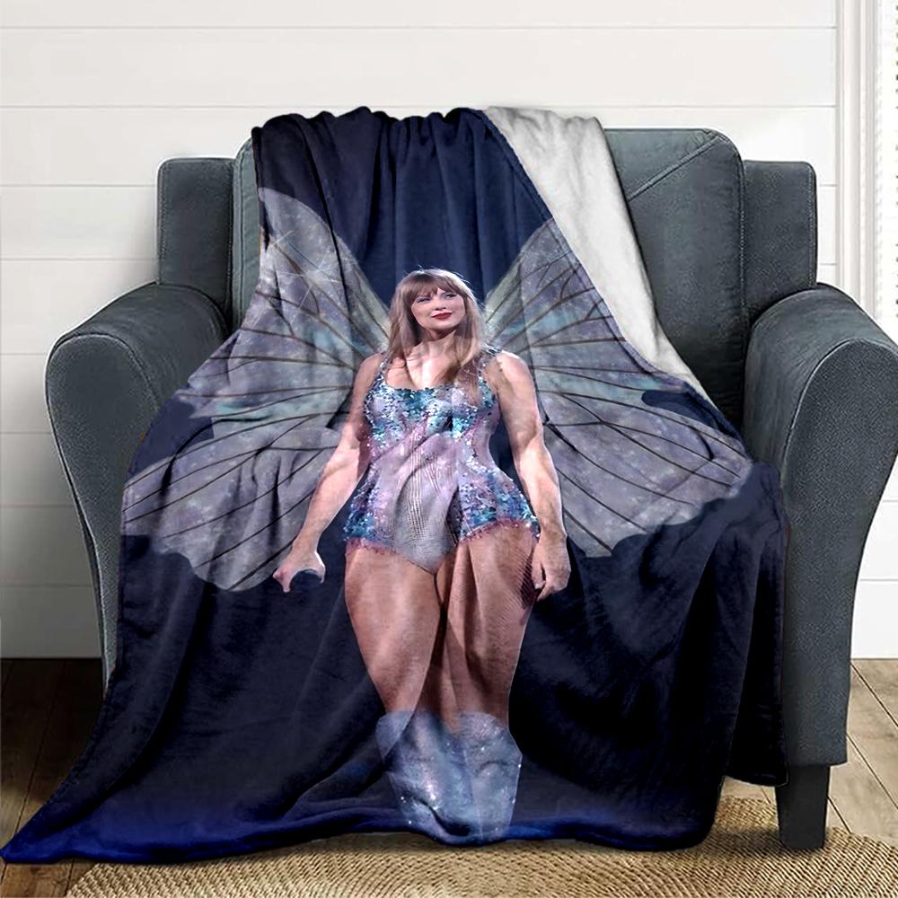 Fairy Wings Fashion Show Blanket Soft Throw Blanket For Home Bedroom Bed Sofa Travel Office Solid Christmas Blanket