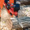 Makita MUC405DGFR Cordless Chainsaw with 400mm Guide 6Ah Battery Batteries and Charger Bar, Red, 36V, (Two Included)