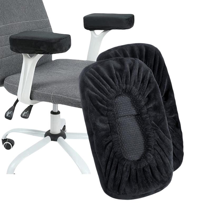 Colors Velvet Sponge Armrest Slipcover 1/2PCS Kit, Ideal for Office Chairs, Supports Elbows and Forearms