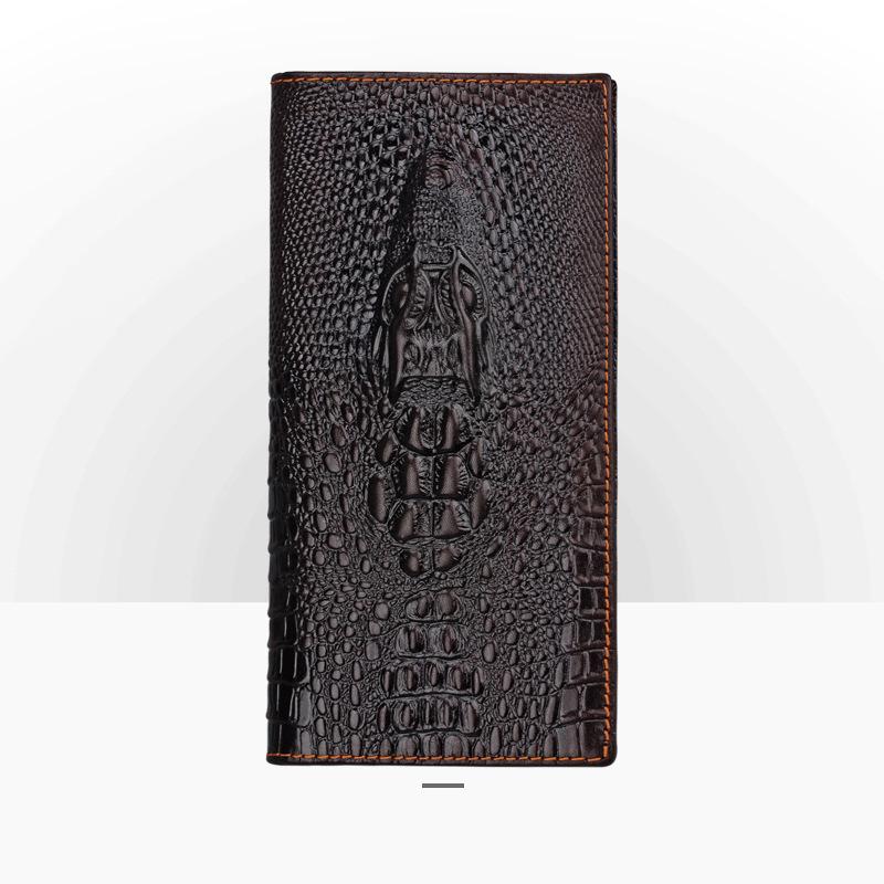 Portafoglio Lungo in Vera Pelle di Alta Qualità Portacarte Stile Drago 3D 2026 Portafoglio Lungo Pieghevole di Alta Moda per Uomo Regalo Maschile Portafogli