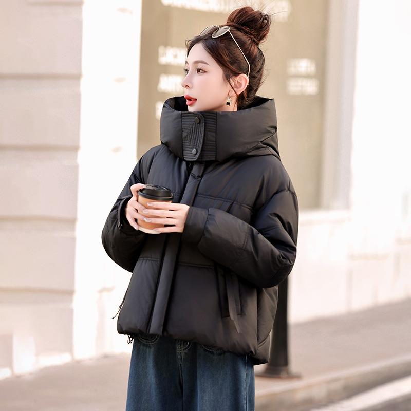 Women's New Hooded Short Cold Lightweight Thickened Padded Fluffy Warm Loose High-quality Fabric Casual Sports Cotton Clothing