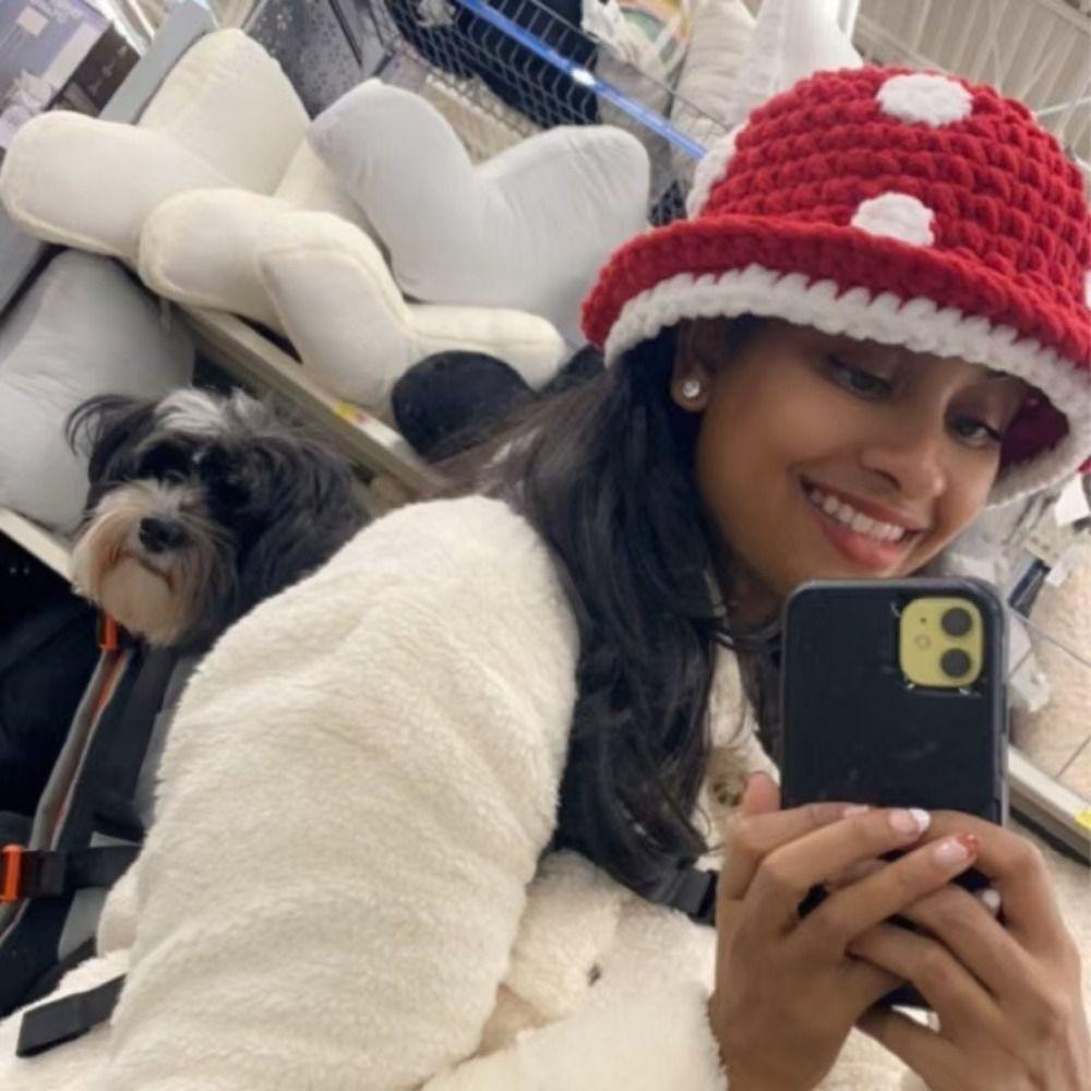 Versatile Crochet Yarn Hat Thick Autumn Winter Warm Cap Fashion Fisherman Hat Women Man Unisex
