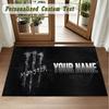 Kristall Samt Quadratischer Teppich Benutzerdefinierter NameMonster Energy Muster Rutschfest Zuhause Boden Dekor Teppich