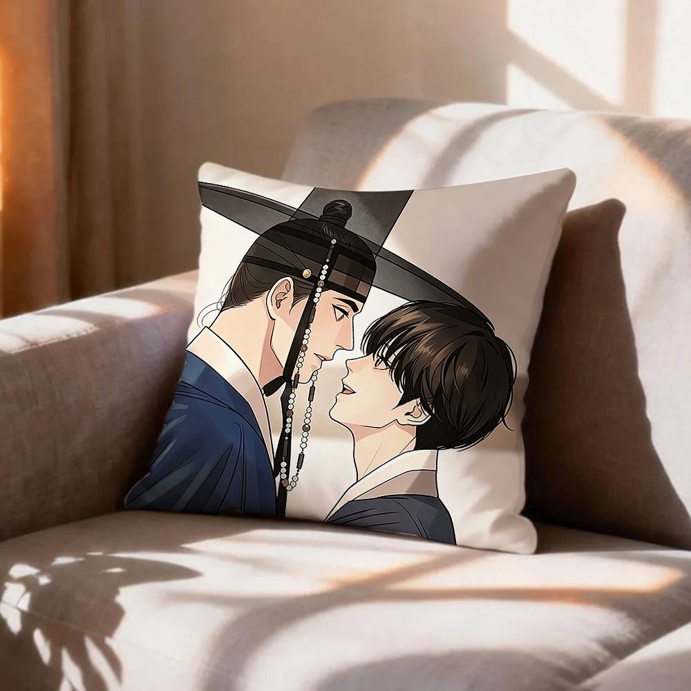 Ancient Korean BL manhwa Nakyum Seungho  Pillow Case Pattern Printed Pillowcase For Living Room Sofa Cushion Cover