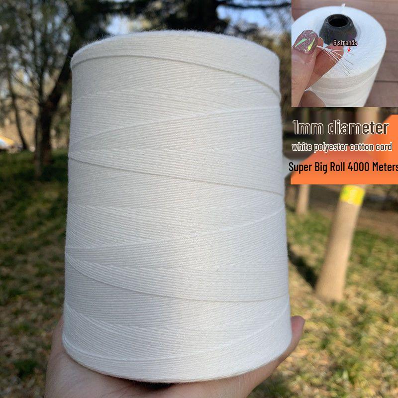 White Cotton Thread for Tying Zongzi, Sausages, Bacon, Cured Meat, and Fish
