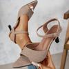 Fashion 2025 New Summer Women Sandals Pointed Comfortable Shoes Fashion Rose Casual Everyday Wear Low Heels Lightweight Women Sandals