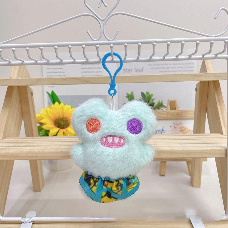 Cartoon 10cm Fuggler Plush Funny Ugly Teeth Monster Beach Resort Series Plushies Squirm Crazy Rabbit Stuffed Funny Doll Gifts