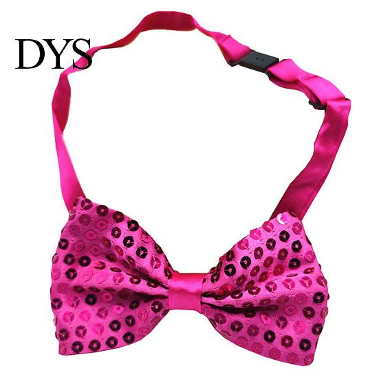 Glänzende Zaubershow Krawatte Funkelnde Pailletten Fliege, Verstellbare Glitzer Krawatte für Herren, Vielseitiges Anzug Accessoire Glänzende Vorgebundene Krawatten Bankett, Karneval 1pc rose rot