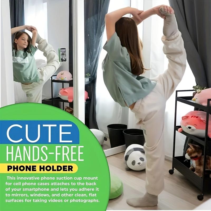 1pc Silicone Suction Cup Phone Case Mount Hands-Free Strong Grip for Selfies & Videos Compatible with iPhone & Android Adhesive Silicone Holder