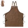 Work Aprons for Men Women Wear-resistant Cross Back Apron with Pockets for Art Craft Gardening Florist Coffee House