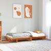 Vidaxl Bed Frame Without Mattress, Waxed Brown, 75X190 Cm, Pine