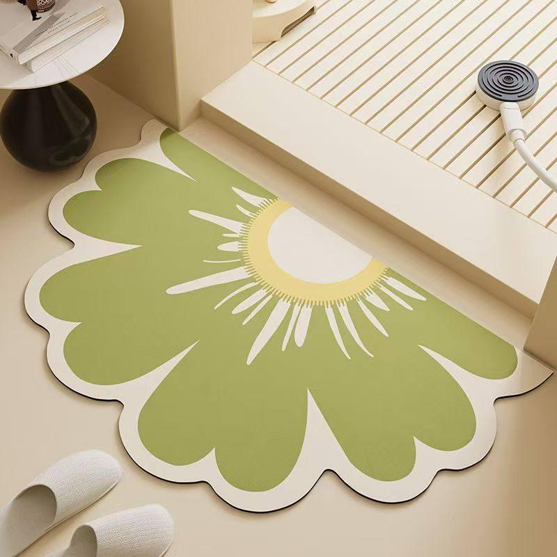 Cartoon Quick-Dry Anti-Slip Diatom Mud Bathroom Mat 60x40cm
