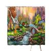 Bathroom Waterproof Curtain Digital Printing Landscape Waterfall Shower Curtain Free Punching Toilet Partition Curtain Shower Cloth