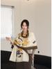 Sailing Oil Painting Scarf: High-End Versatile Women's Warm Shawl - Autumn/Winter 2024