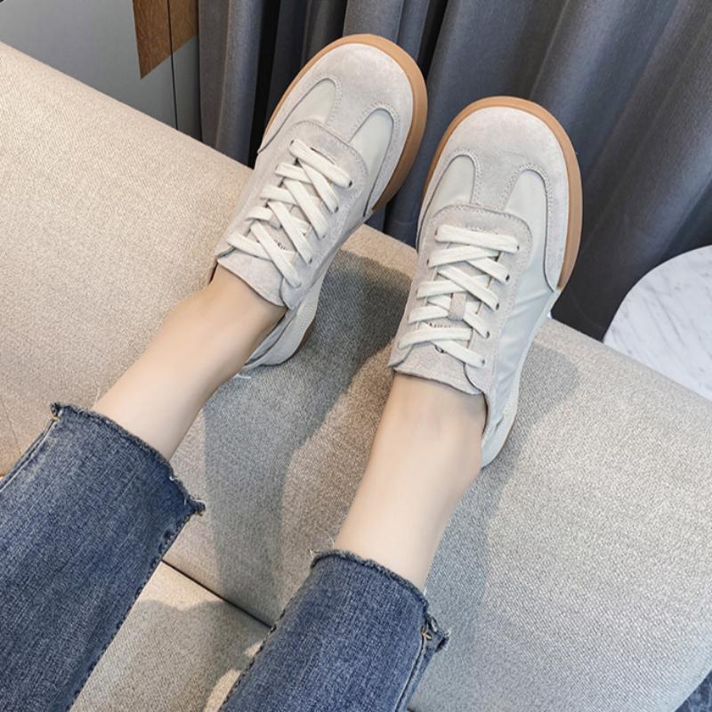 Summer Genuine Leather Casual Sports Forrest Gump Shoes White Shoes Women's German Training Shoes