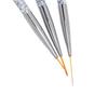 Ensemble de 3 Pinceaux Liner Professionnels pour Nail Art Pinceaux pour Peinture et Dessin d'Ongles Ensemble Outils de Manucure