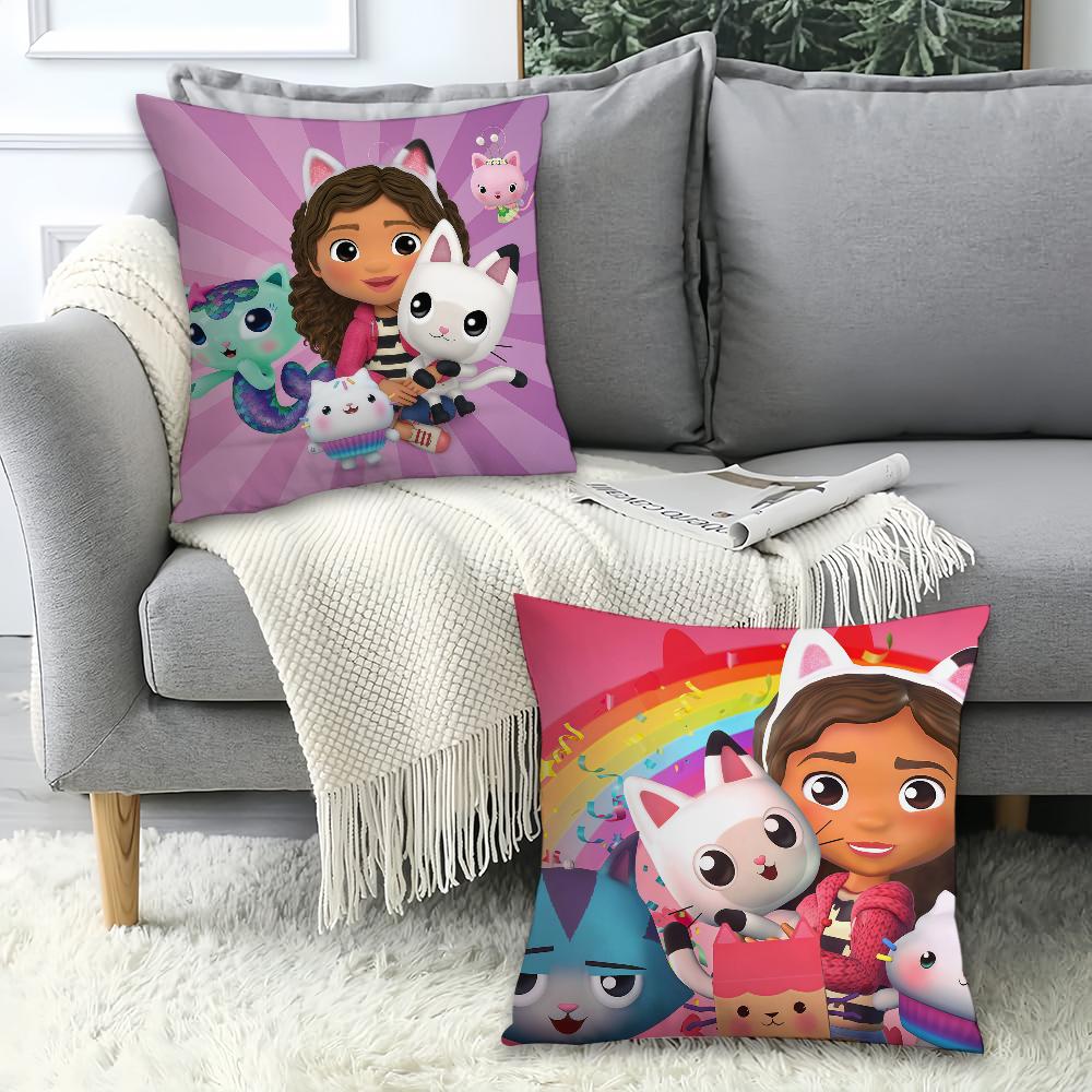 Cartoon cute G-Gabbys D-Dollhouse  Pillow Case Office Cushions Suitable For Sofa Car Bedroom Decorative Cushion Cover