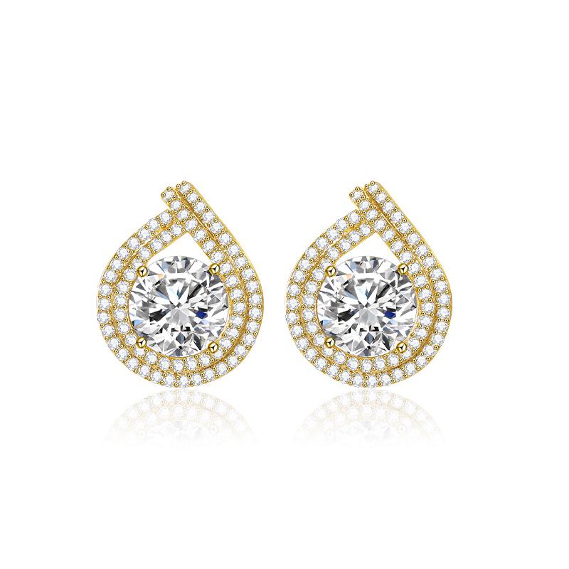 Shining Pearl Copper Alloy Earrings: Light Luxury, High-End Gold-Plated with Strong Color Retention
