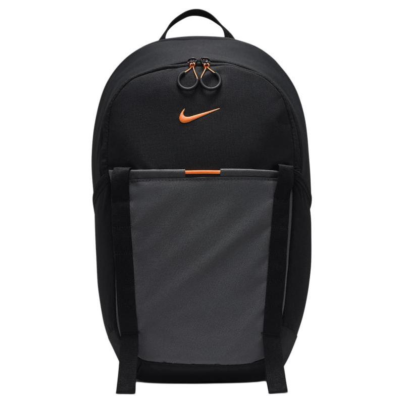 Nike Fabric Backpack Regular Unisex Black & Coal Black & Dutch Orange Casual