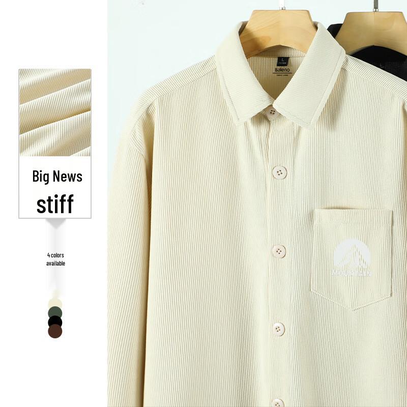 Baleno Men's Corduroy Long Sleeve Casual Shirt