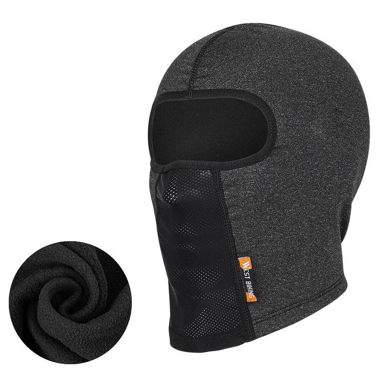 Masque intégral chaud Hiver Cyclisme Moto Moto Casque intégral pour Hommes Femmes Sports Anti-poussière Coupe-vent Écharpe Coiffure
