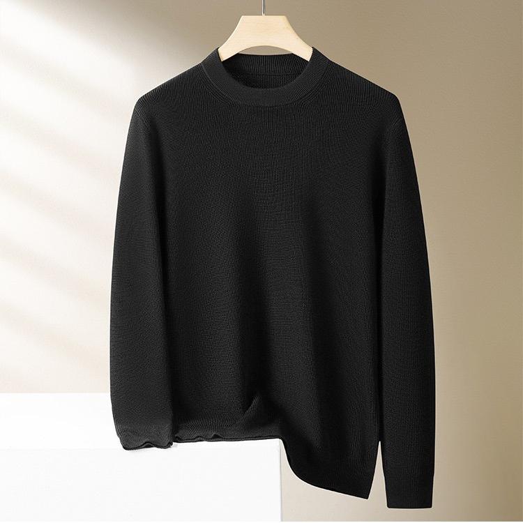 

New Men s Solid Color Pullover Sweaters Long Sleeve Solid Color Men s Knit Sweaters Warm Wool Sweaters XXXL