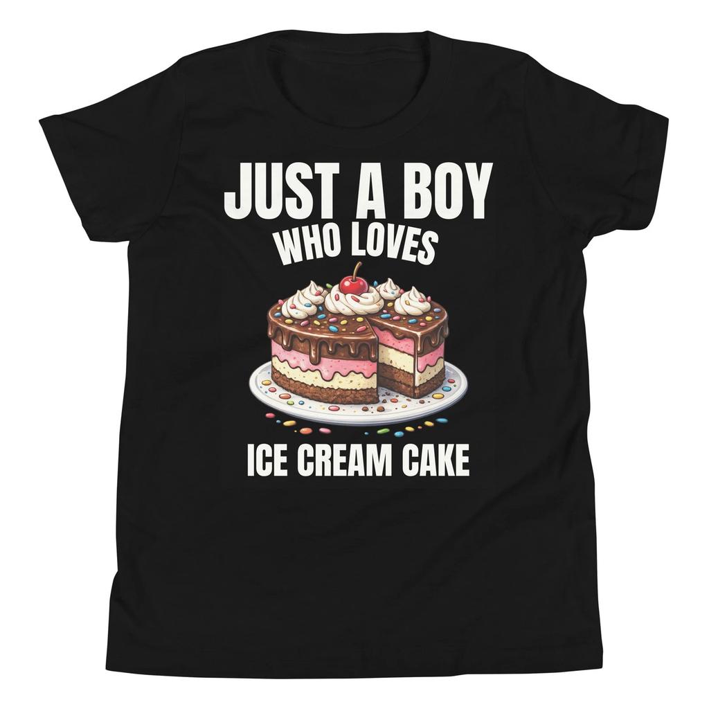 Just a Boy Who Loves Ice Cream Cake Lover Youth Short Sleeve T-Shirt