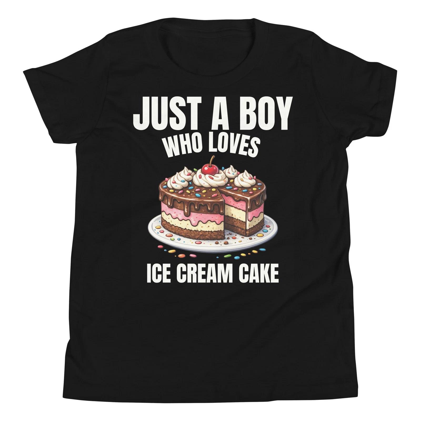 Just a Boy Who Loves Ice Cream Cake Lover Youth Short Sleeve T-Shirt 150