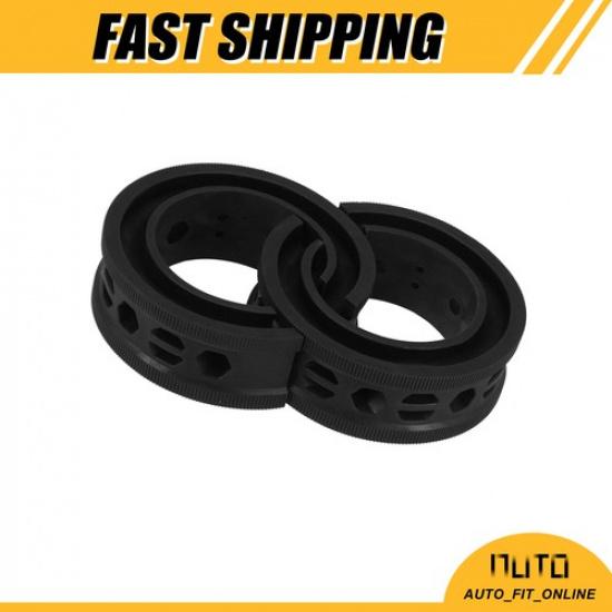 TWO Black Car Coil Spring Rubber Buffer Universal E Type For Ford For Chevy