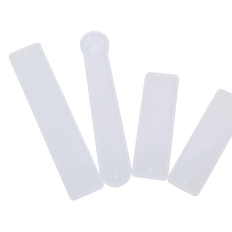 3Pcs Silicone Rectangle Bookmark Mould Epoxy Resin Jewelry Making Bookmark Diy