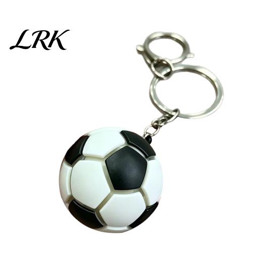 Compact LED Flashlight Keychain Pendant with Light, Realistic Football Design Keyring, Keyring Bag Decoration Night Light Gift for Fans Backpack With Light
