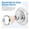 Easy Installs Shower Valves Bonnet Nut Rustproof Metal Replacement Part Shower Cartridges Bonnets for RP22734 Series