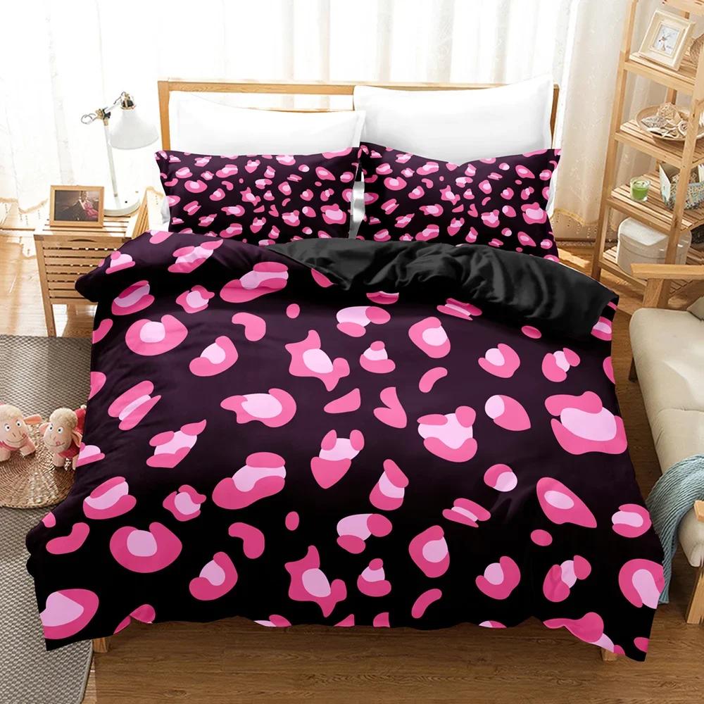 Comforter Gold Chain Leopard Leopard Print Comforter King Size Women Cheetah Home Hotel Room Soft Bedding Sets 3D