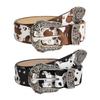 Edgy Punk Rock Women's Waist Belt For Jeans Buckles Charm PU Leather Adjustable Strap