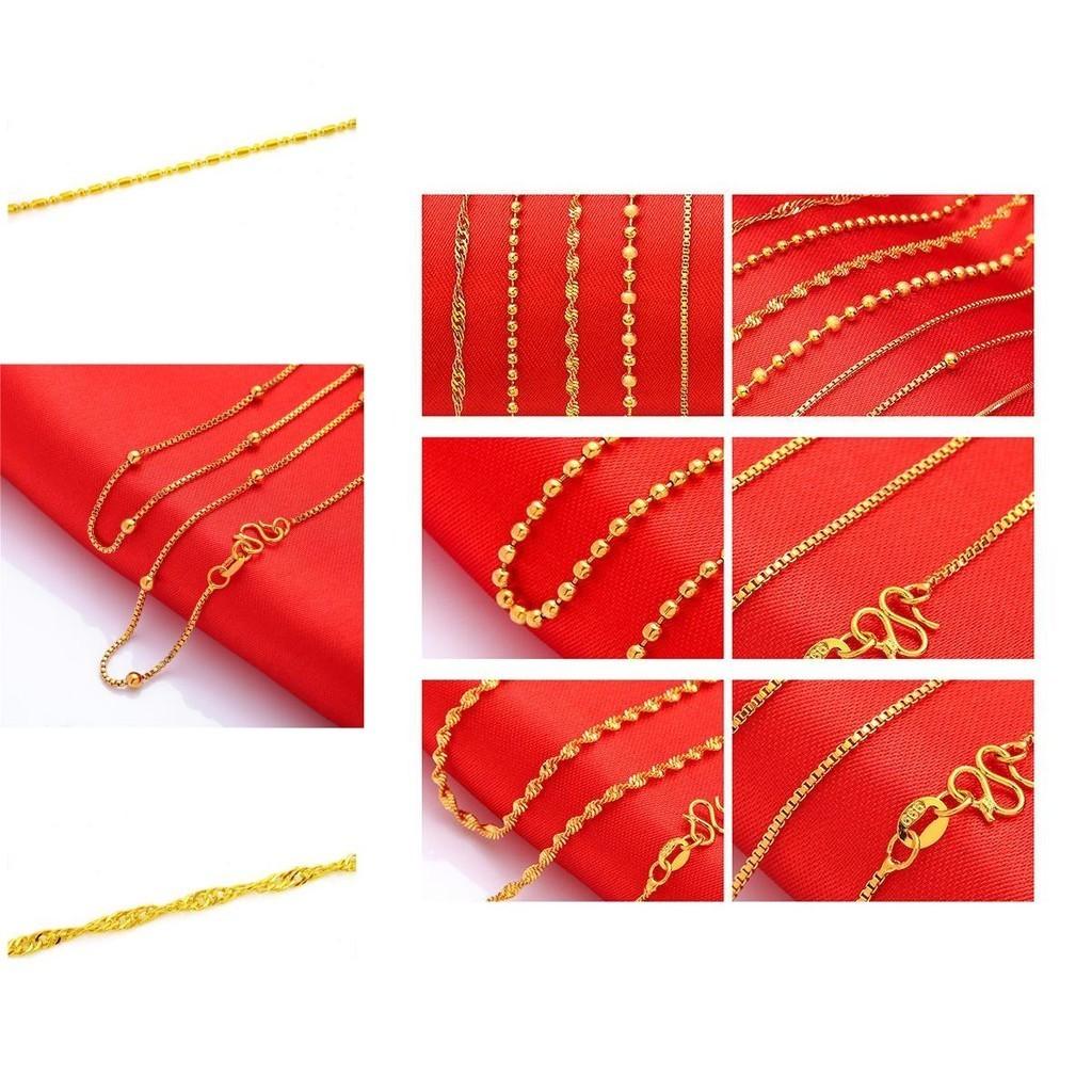 Gold Plated Water Wave Necklace Stylish Thin Chain For Any Occasion**