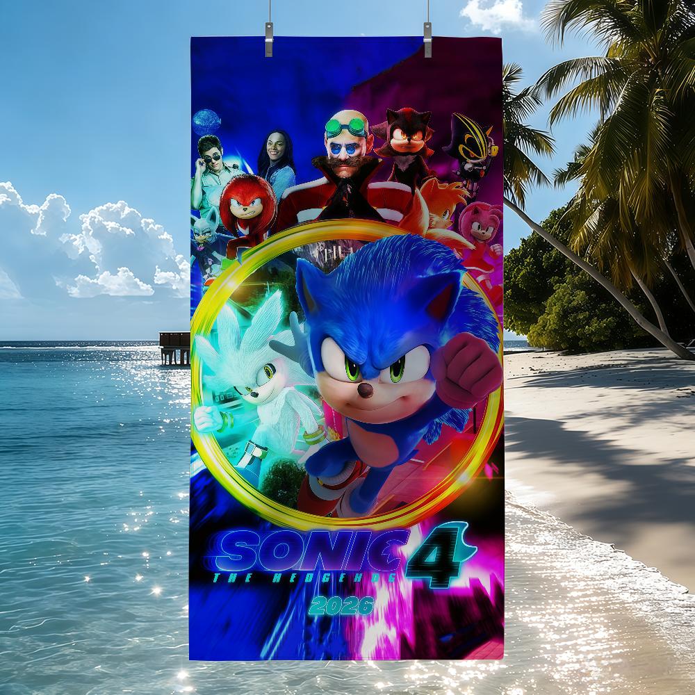 Game S-Sonic The H-Hedgehog 4 Towel Beach Towel Travel Lightweight Skin Friendly For Pool Beach Camping Cruise Summer
