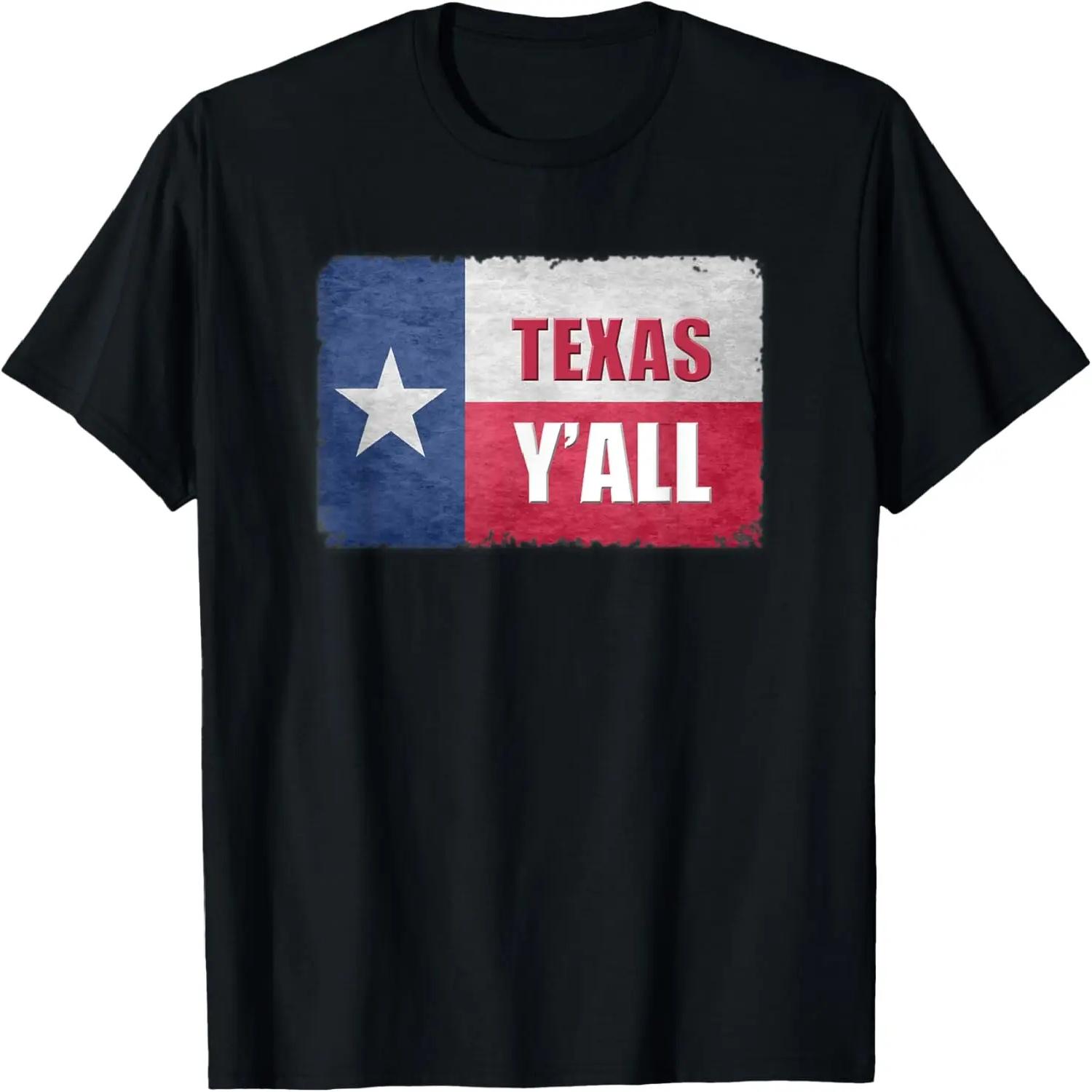 Texas Y all State of Texas Flag T-Shirt S чёрный