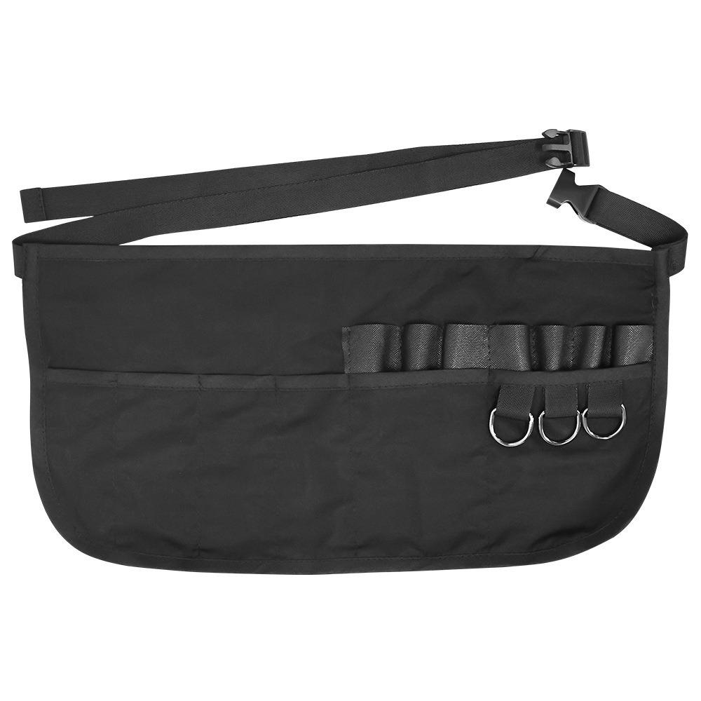 

Professional 2 Arrays Half Apron Nylon Black Makeup Brush Holder Durable Wear-resistant Makeup Artist Apron белый