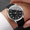 4pcs/set Men's Watch Fashion Casual Arabic Numerals Roman Scale Dial Classic Business Trend Quartz Watch Combination Set No Box