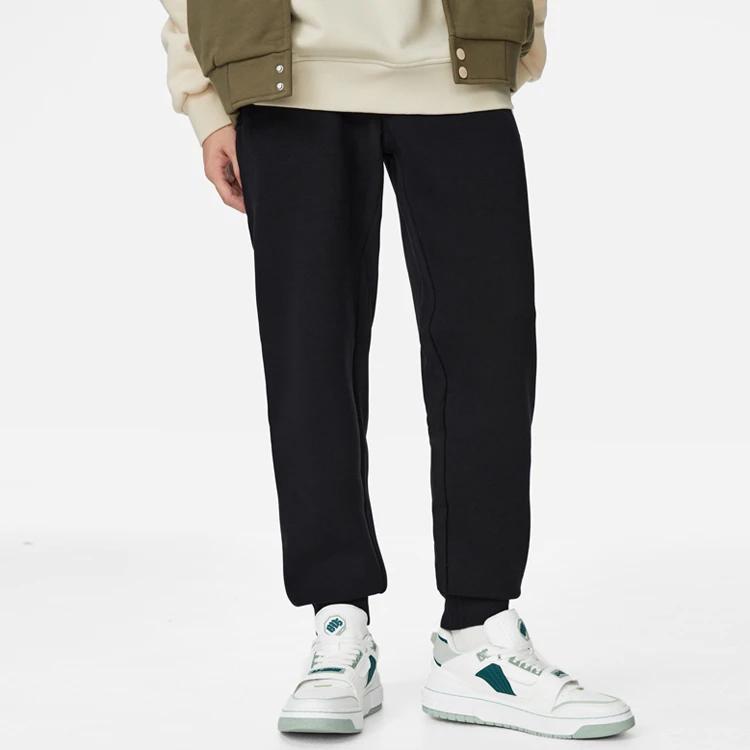 Li-Ning Badfive Basketball Series Brand Logo Patch Solid Color Jogger Pants Men Bottoms Black AKLSB95-3